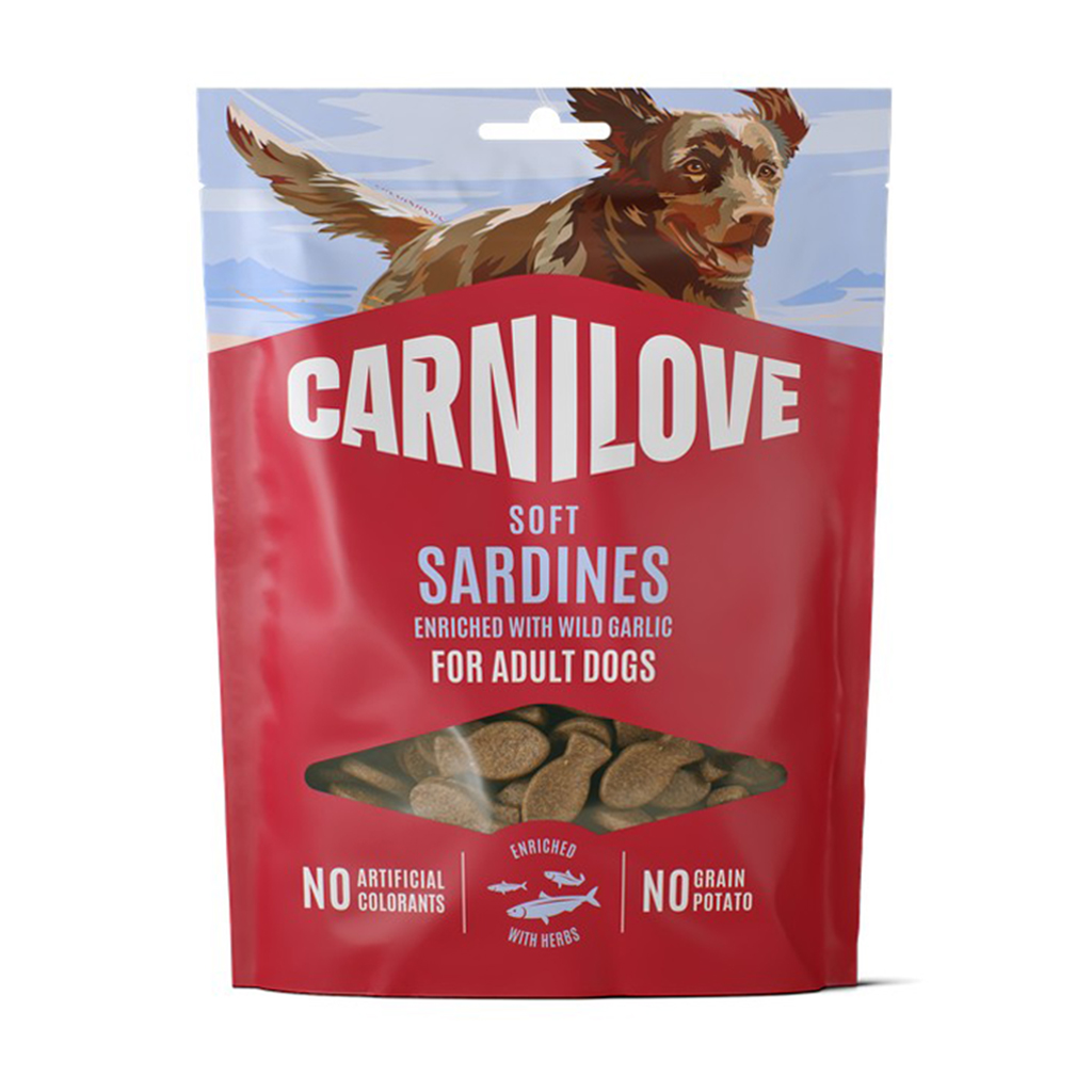 Ласощі для дорослих собак Carnilove Soft Snack Sardines With Wild Garlic з сардинами та диким часником, 200 г